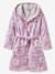 Customisable MARGUERITE bathrobe for children, with recycled cotton mauve 