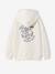 Hooded sweatshirt for boys with oversized back print ecru 