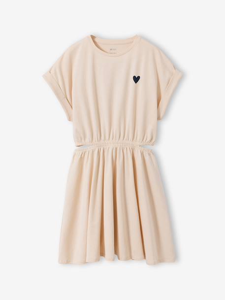 Dress with Openings on the Sides, for Girls, JONEN anthracite+vanilla 