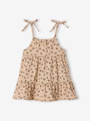 Baby-Baby girl's organic cotton dress with braces
