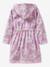 Customisable MARGUERITE bathrobe for children, with recycled cotton mauve 