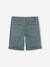 Boy's 5-pocket bermuda shorts clay beige+emerald green+grey blue+terracotta 