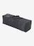Folding cot with 2 mattress heights anthracite+navy blue 