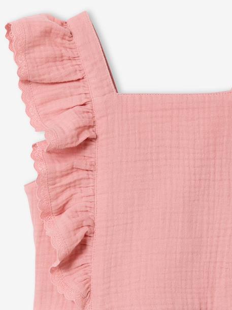 Occasion Wear Blouse & Frilled Skirt Combo blush+sage green 