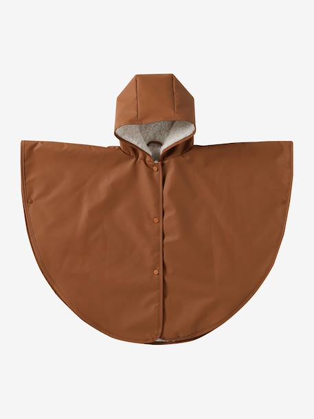 Car seat poncho for baby caramel+sage green 