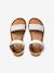Girls' leather buckle sandals white 