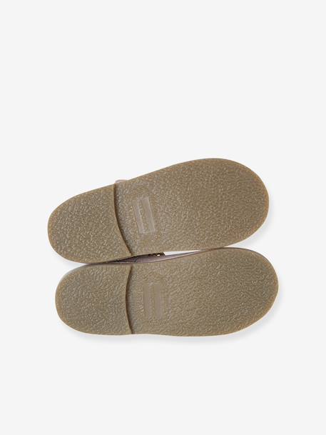 Leather Shoes for Girls, Designed for Autonomy gold+printed beige+rosy 