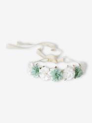 Girls-Sage green flower garland 