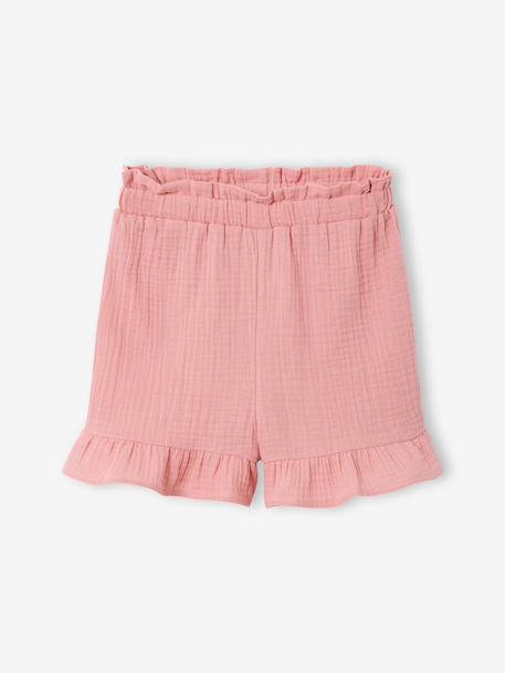 Cotton gauze short and top set blush+sage green 