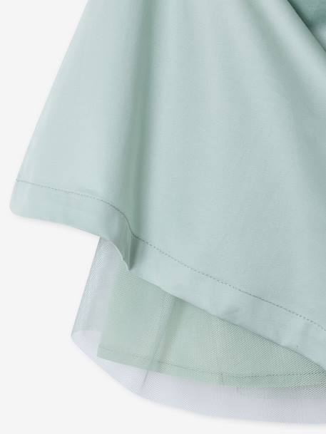 Set of skater dress, bolero and band for head accessories for hair sage green+white 