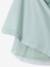 Set of skater dress, bolero and band for head accessories for hair sage green+white 