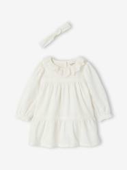 Baby-Dress and band for head accessories for hair set 