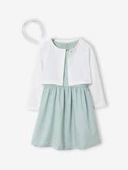 Girls-Set of skater dress, bolero and band for head accessories for hair 