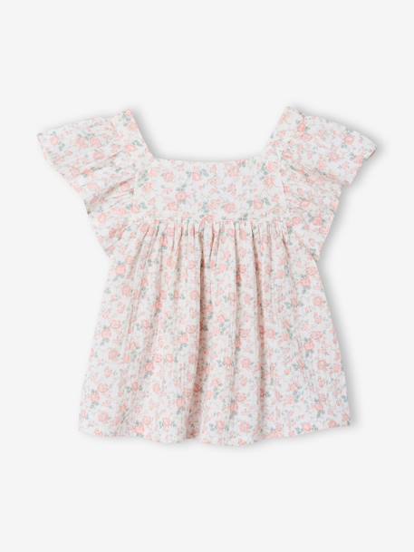 Cotton gauze short and top set blush+sage green 