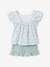 Cotton gauze short and top set blush+sage green 
