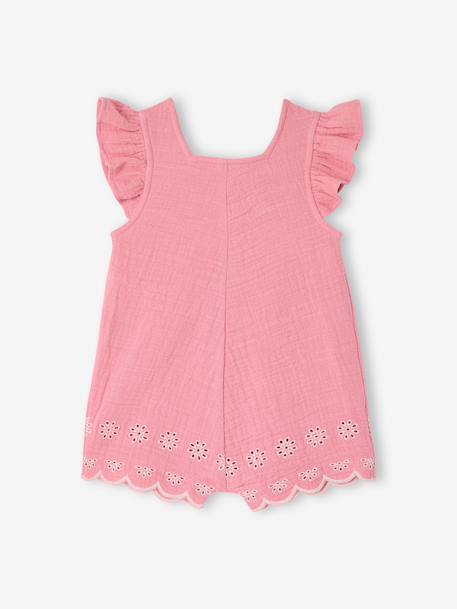 Girl's short jumpsuit rose 