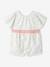 Floral playsuit for baby girls printed white 
