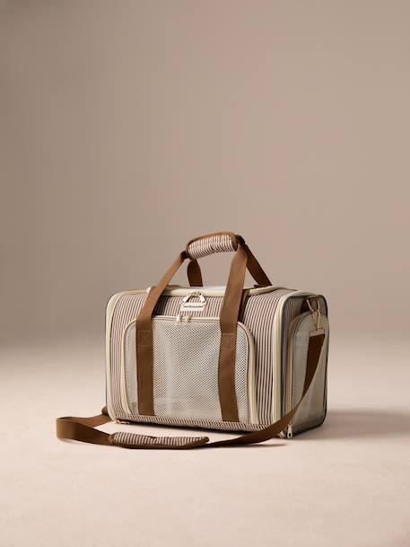 Animal carrier backpack striped beige 
