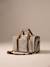 Animal carrier backpack striped beige 