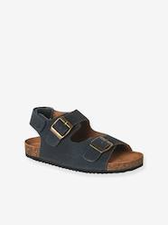 Boys' leather buckle sandals