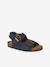 Boys' leather buckle sandals blue 
