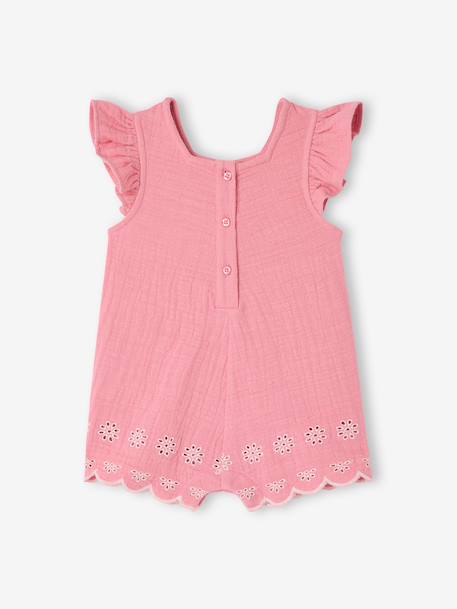 Girl's short jumpsuit rose 