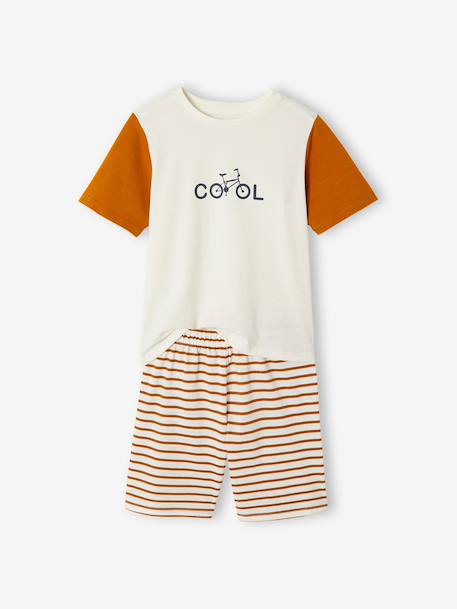 Pack of 3 long and short cycling pyjamas caramel 