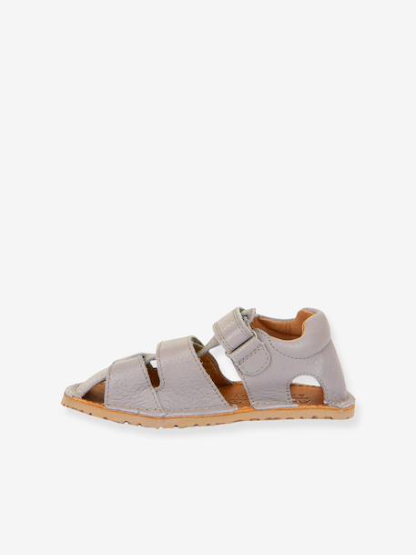 Closed BAREFOOT FLEXY AVI Sandals for Children, FRODDO light grey+navy blue 