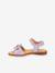 Pair of LORE FLOWERS Leather Sandals for Girls, FRODDO blue+blush+deep blue+gold+golden pink+lavender+red+tomato red 