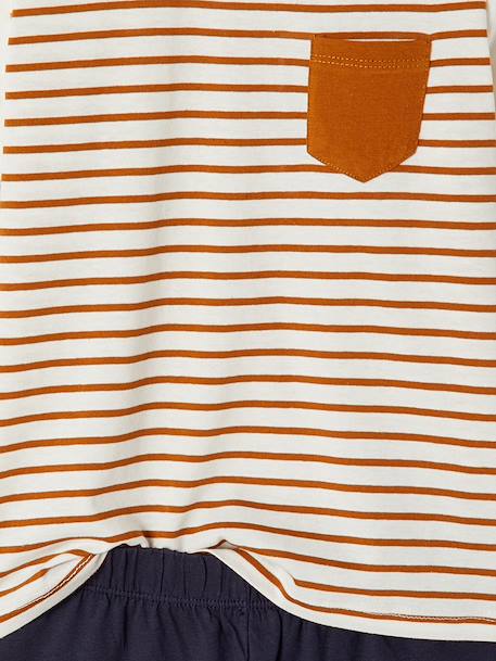 Pack of 3 long and short cycling pyjamas caramel 
