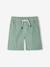 Elasticated bermuda shorts for boys denim blue+fir green+pastel yellow 