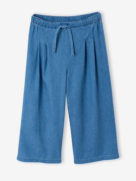 Lightweight denim bermuda shorts and top set medium blue 