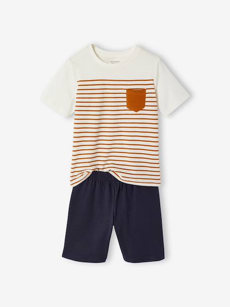 Pack of 3 long and short cycling pyjamas caramel 