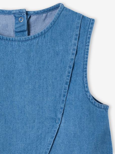 Lightweight denim bermuda shorts and top set medium blue 