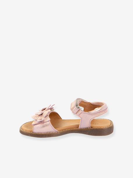 Pair of LORE FLOWERS Leather Sandals for Girls, FRODDO blue+blush+deep blue+gold+golden pink+lavender+red+tomato red 