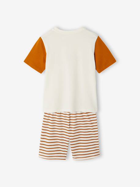 Pack of 3 long and short cycling pyjamas caramel 