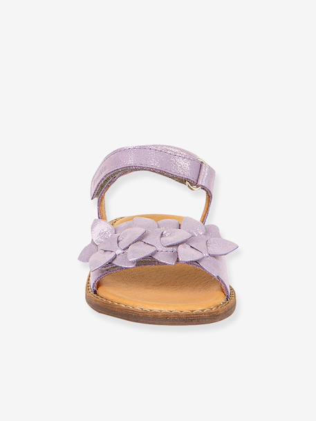 Pair of LORE FLOWERS Leather Sandals for Girls, FRODDO blue+blush+deep blue+gold+golden pink+lavender+red+tomato red 