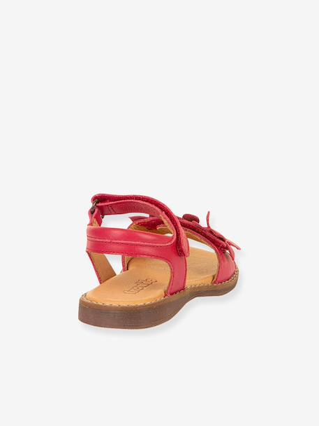 Pair of LORE FLOWERS Leather Sandals for Girls, FRODDO blue+blush+deep blue+gold+golden pink+lavender+red+tomato red 