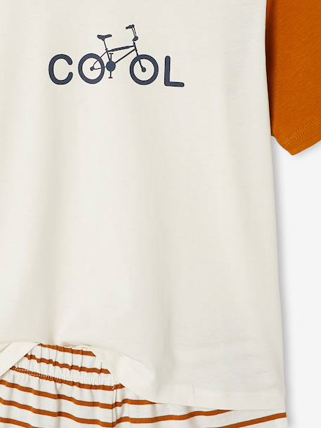 Pack of 3 long and short cycling pyjamas caramel 