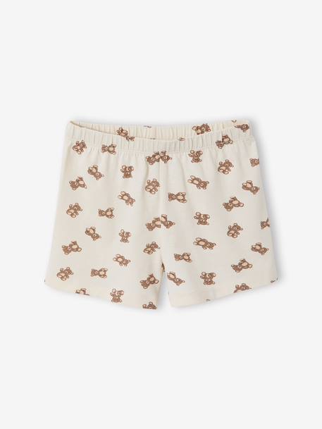 Pack of 2 short and long bear pyjamas ecru 