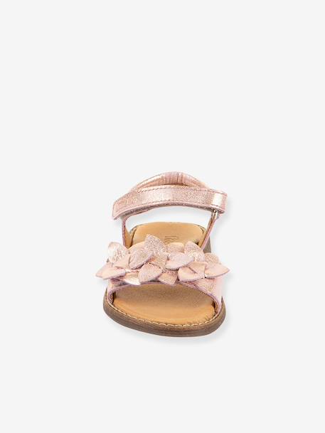 Pair of LORE FLOWERS Leather Sandals for Girls, FRODDO blue+blush+deep blue+gold+golden pink+lavender+red+tomato red 