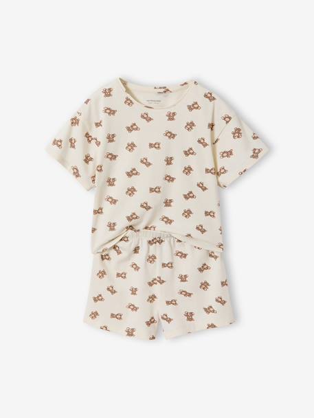 Pack of 2 short and long bear pyjamas ecru 