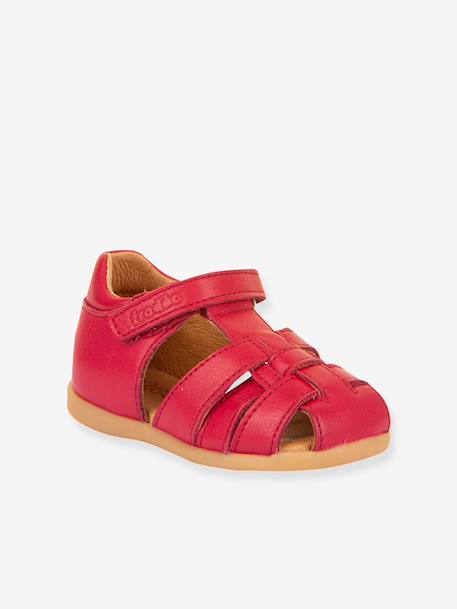 DANY Closed Sandals for Children, FRODDO brown+navy blue+red 
