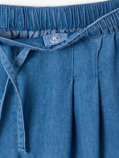 Lightweight denim bermuda shorts and top set medium blue 