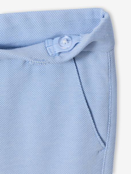 Ceremony suit with Mao collar shirt, jacket and trousers for boys aqua green+beige+sky blue 