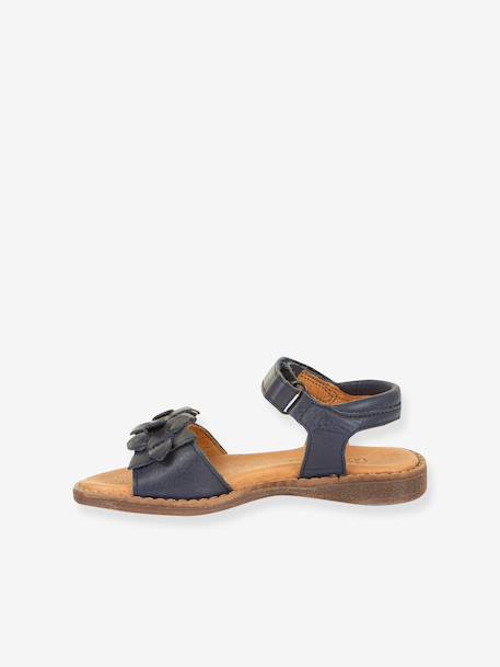 Pair of LORE FLOWERS Leather Sandals for Girls, FRODDO blue+blush+deep blue+gold+golden pink+lavender+red+tomato red 