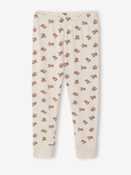 Pack of 2 short and long bear pyjamas ecru 