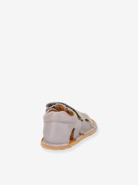 Closed BAREFOOT FLEXY AVI Sandals for Children, FRODDO light grey+navy blue 