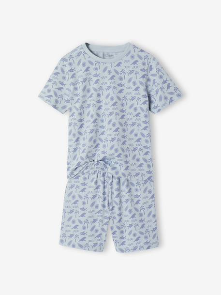 Pack of 2 surf pyjama shorts sky blue 