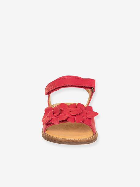 Pair of LORE FLOWERS Leather Sandals for Girls, FRODDO blue+blush+deep blue+gold+golden pink+lavender+red+tomato red 